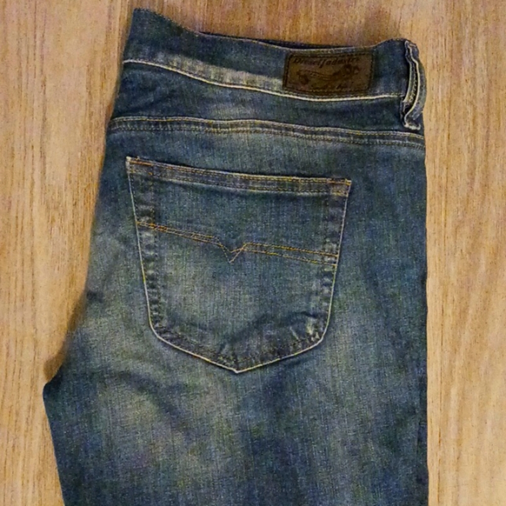 Diesel stretch slim boot cut low waist jeans